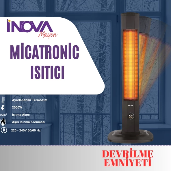 İnova Mayon 2000W Micatronic Dik Isıtıcı - 4
