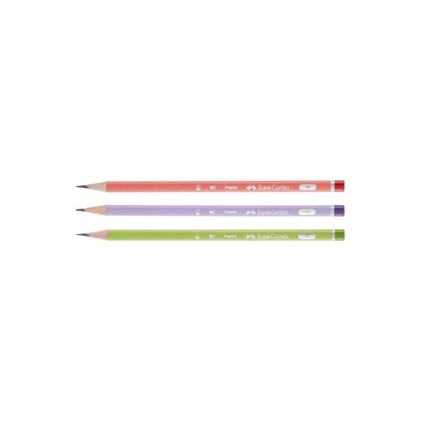 Faber Castell Kurşun Kalem Pastel Mercanlı 2B Üçgen 12'Li 5244321605000 - 2