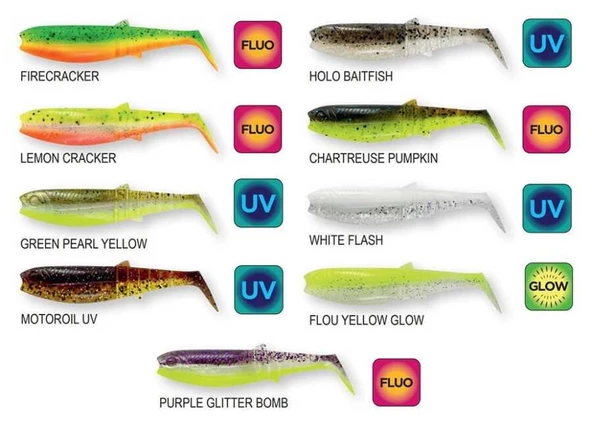 Savage Gear Cannibal Shad 12.5cm 20gr Sahte Balık  Purple Glitter Bomb - 2