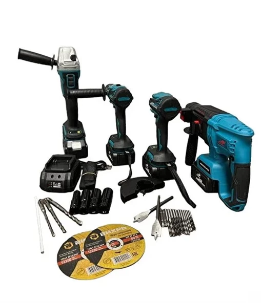 Dawreek 4 lü Set Somun Sıkma + Şarjl Hilti̇ + Şarjlı Spral + Çeli