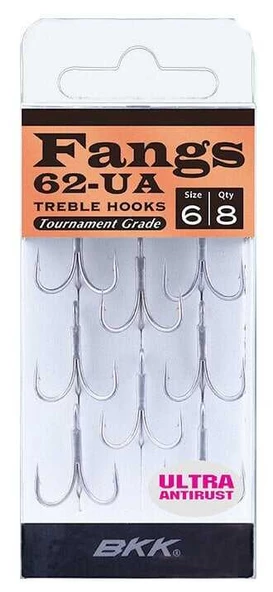 BKK Fangs-62 UA Üçlü Olta İğnesi  3 7 Pcs