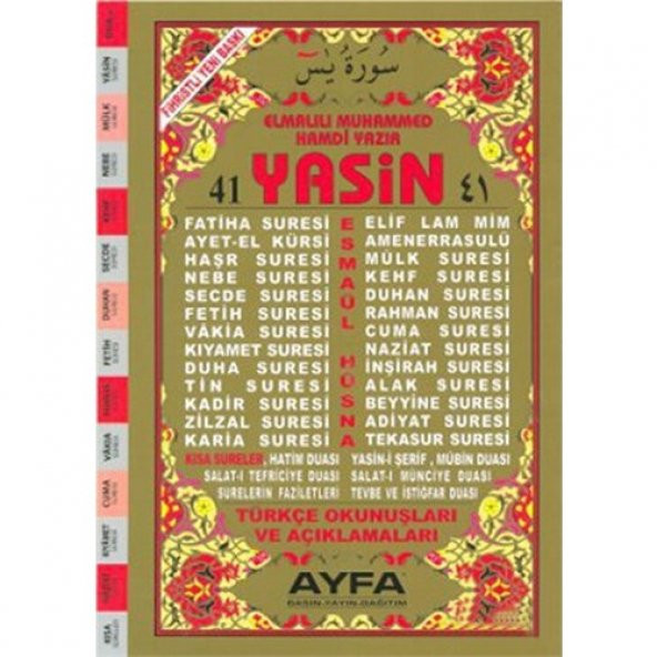 Ayfa Basın Yayın 41 Yasin Fihristli Cami Boy (Ayfa032)