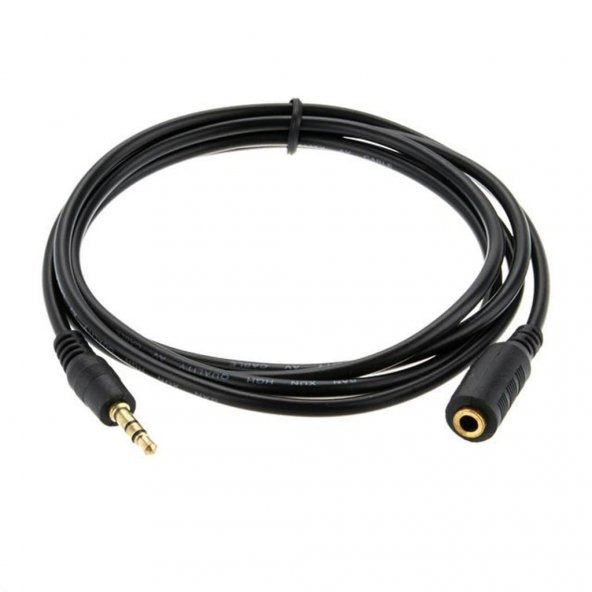 3.5mm Stereo Erkek - Dişi Aux Ses Uzatma Kablosu 5 Metre - 1