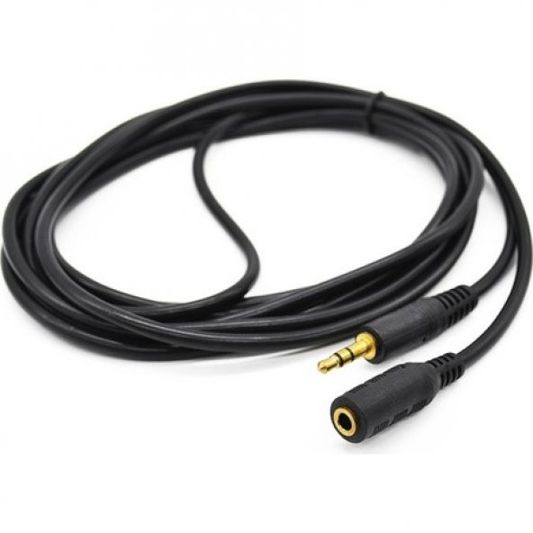 3.5mm Stereo Erkek - Dişi Aux Ses Uzatma Kablosu 5 Metre - 2
