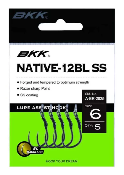 BKK Native-12BL SS Olta İğnesi  1 5 Pcs