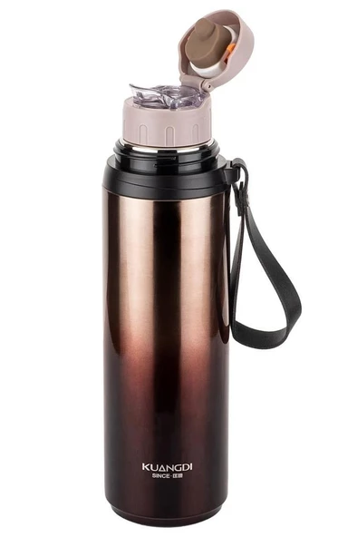 Tantitoni Okadi Kahverengi 750 Ml Paslanmaz Çelik Termos - 2