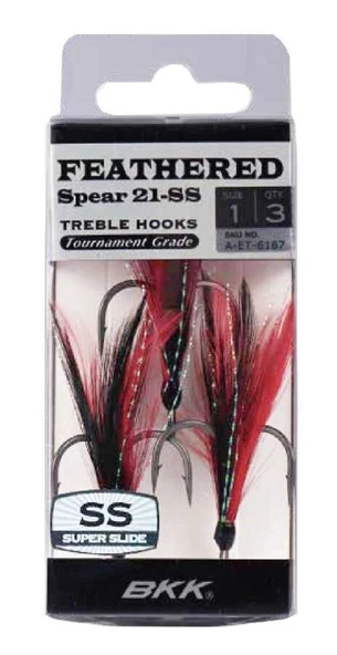 BKK Feathered Spear 21-SS Üçlü Olta İğnesi  8 3 Pcs