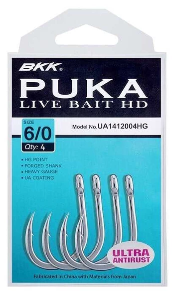 BKK Puka Livebait HD Olta İğnesi  4/0 5 Pcs