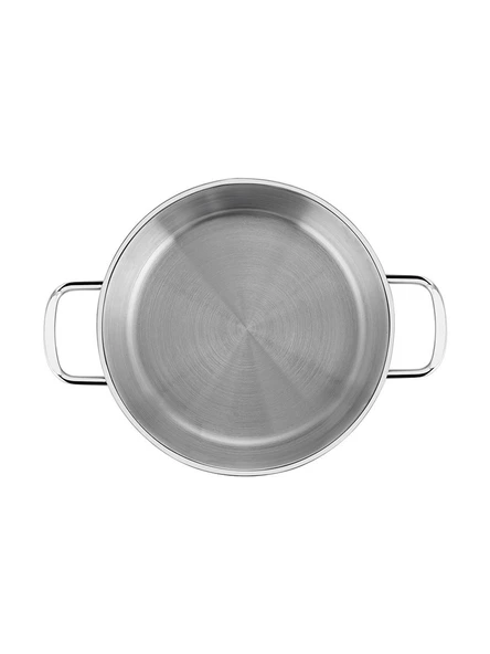 Nehir Silver İndüksiyon Uyumlu Çelik Kapaksız Omlet Sahan Set 16-18-20cm - 5