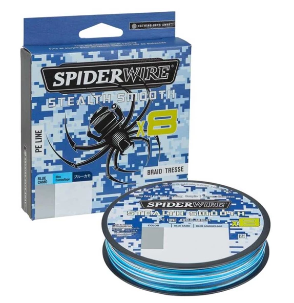 Spider Wire Stealth Smooth8 x8 Pe Braid 150m Blue Camo Örgü İp  0.13mm