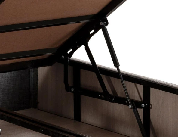 Niron Silver Baza ve Başlık Seti 120x200 cm Tek Kişilik Kaydırmaz Kumaşlı Gri Keten Baza ve Başlığı - 3