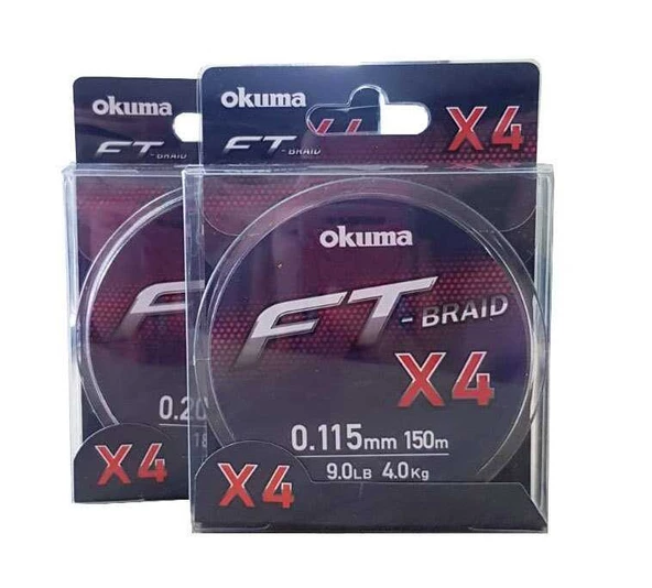 Okuma Ft-*4 Braided Line 150 mt Grey Örgü İp  0,165mm - Resim 2