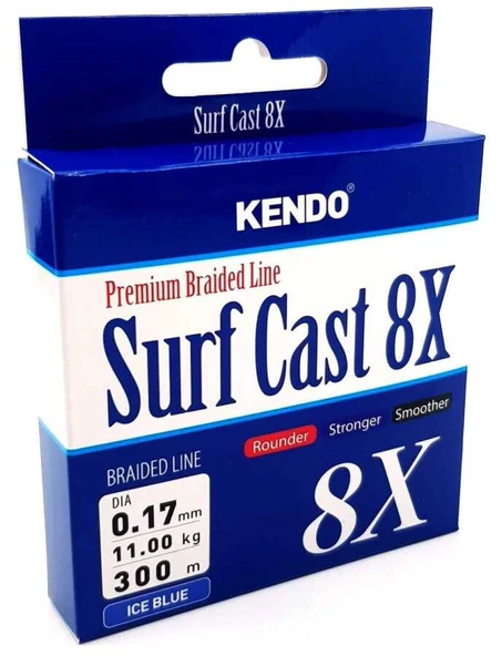 Kendo Surf Cast 8X Fighting 300 mt Örgü İp ( ICE BLUE)  0,15mm ürün görseli 1