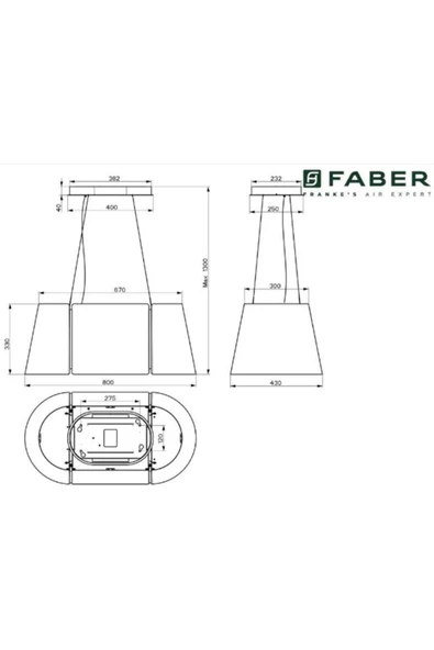 Davlumbaz Beat XL BK MAtt F80 - 3
