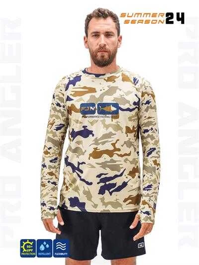 Fujin Pro Angler S24 T-Shirt Narural Camo  Medium (M)