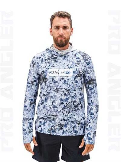 Fujin Pro Angler S24 Buff&Hoodie Black Fish Small (S) - 2