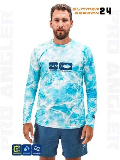 Fujin Pro Angler S24 T-Shirt Water Camo  XXLarge (XXL)