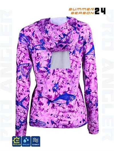 Fujin Pro Angler S24 Women Hooded Echo Purple  Large (L) - 3