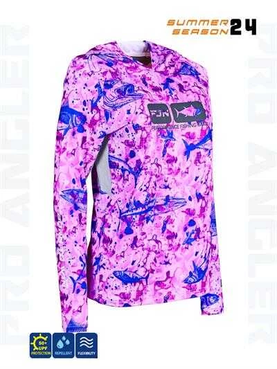 Fujin Pro Angler S24 Women Hooded Echo Purple  Large (L) - 2
