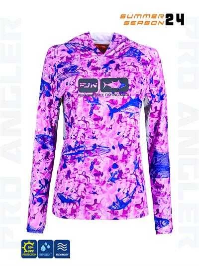 Fujin Pro Angler S24 Women Hooded Echo Purple  Large (L)