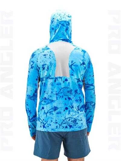 Fujin Pro Angler S24 Buff&Hoodie Blue Fish  Large (L) - 4