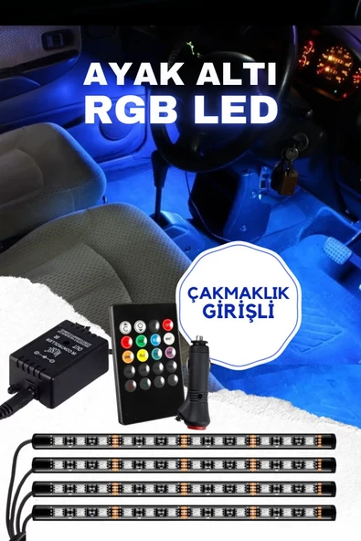 Ayak Altı Led 12 Ledli Lamba Sese Duyarlı Led Müziğe Duyarlı Led