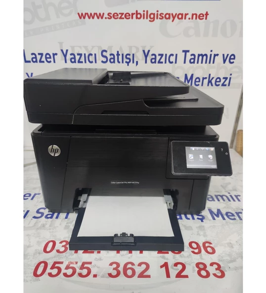 HP Renkli LaserJet Pro MFP M 177 fw Wi-fi li Fotokopi + Fax + Tarama Çok Fonksiyonlu Renkli Lazer Yazıcı (2, El Yazıcıdır)