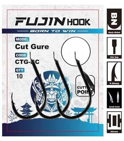 Fujin Cut Gure Deliksiz Düz Olta Kancası  10 no