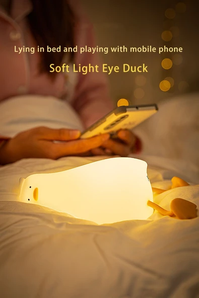 Renk Değiştiren Şarjlı Silikon Gece Lambası – Dokunmatik, Multicolor, Çocuk ve Bebek Odası - 2