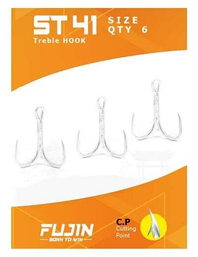 Fujin ST41 Üçlü Maket Balık İğnesi Nickel  2 no