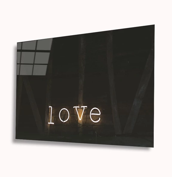 Love Dekoratif ve Modern Cam Tablo