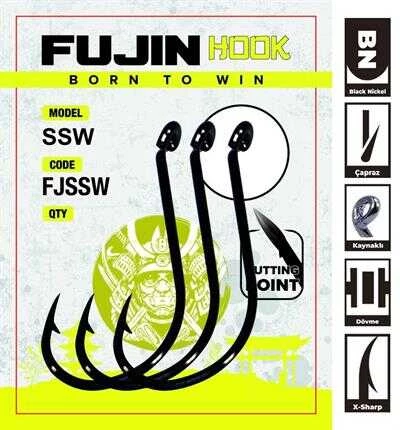 Fujin SSW Delikli Kaynaklı Çapraz  Octopus Kancası  5-0 no
