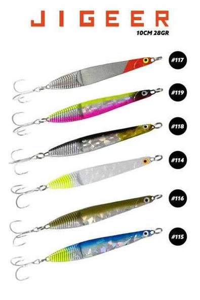 Fujin Jigeer 28gr 10cm Jig  MT20 Gold Pink Zebra Glow