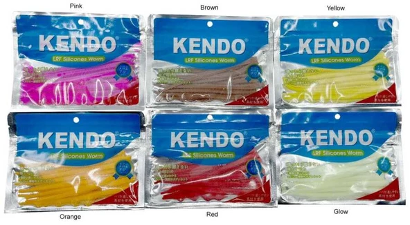 Kendo 10 cm Lrf Silicones Worm (Kokulu) 10 adet  Yellow - 2