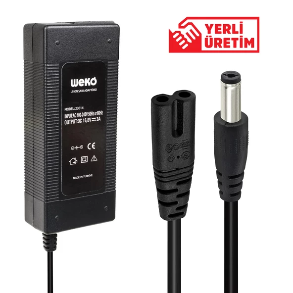 16.8 VOLT - 3 AMPER 5.5*2.5 UÇLU KIRMIZI YEŞİL LEDLİ MASA TİPİ ŞARJ ADAPTÖRÜ (4776)