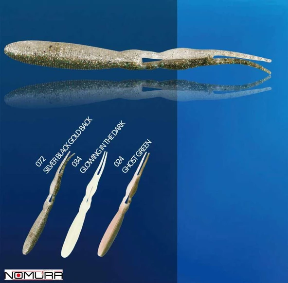 Nomura Double Taıl Worm 14cm 11.5g 6 Adet Sahte Balık  034