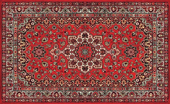 3 Boyutlu Kırmızı Halı Desenli Duvar Kağıdı - 7
