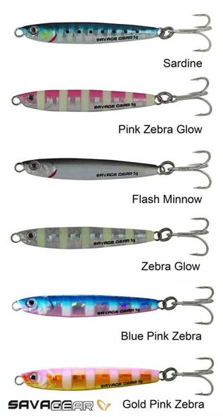 Savage gear 3D Slim Minnow 5 gr 4,6 cm Jig Sahte Balık  Gold Pink Zebra - Resim 2