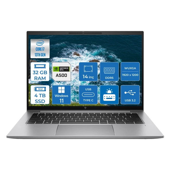 Hp Zbook Firefly 14 G10A Intel Core I7-1355U 32GB 4tb SSD 4gb Rtx A500 14 Windows 11 Pro Taşınabilir Bilgisayar 8865W1EA06