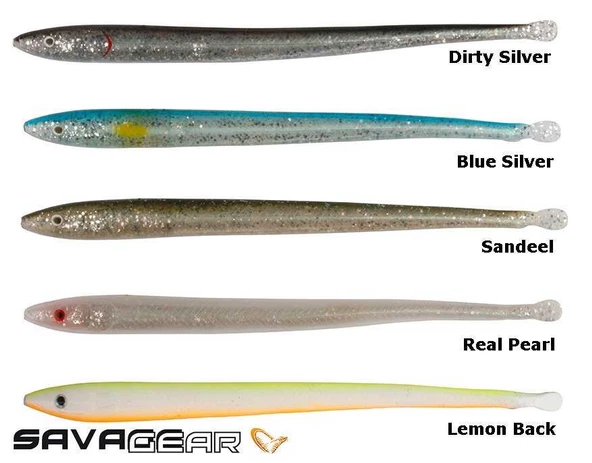 Savage gear LB Sandeel Slug 16.5 cm 5 Adet Sahte Balık  Dirty Silver - 2