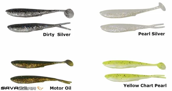 Savage gear 3D LB Fry 50 8 Adet Sahte Balık  Yellow Chart Pearl - 2