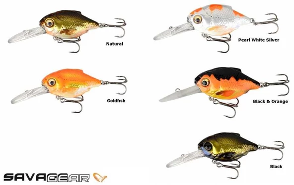 Savage gear 3D Crucian Crank 4,6 cm 7 gr SF SR Sahte Balık  Pearl White Silver - Resim 2