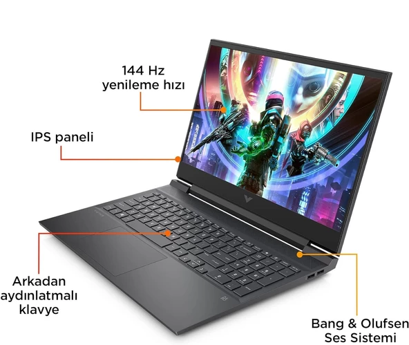 Hp Victus W16-S1018NT Amd Ryzen 7-8845HS Aı 32GB Ddr5 1tb SSD 8gb/ RTX4060 Freedos 16.1" 144 Hz Fhd IPS Taşınabilir Bilgisayar VİCTUSA1YU5EA06+WEBLEGELSINÇANTA - 2