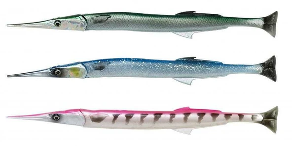 Savage gear Lıne Thru Needlefish Pulsetail 2+1  30cm 85gr Sahte Balık  Blue Needlefish