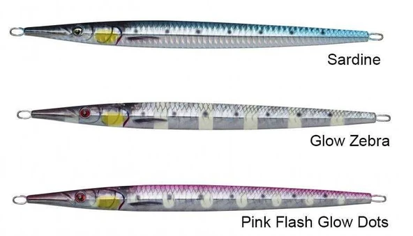 Savage gear 3D Needle Jig 200 gr 25 cm Sahte Balık  Glow Zebra - 2