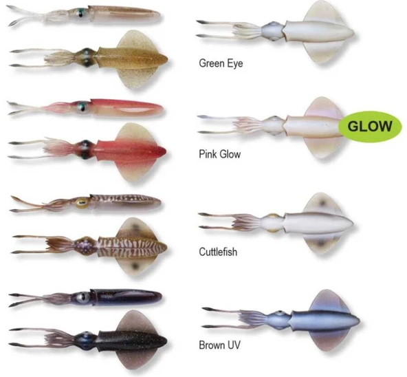 Savage gear Swim Squid 12.5cm 11g 3 Adet Sahte Balık  Green Eye - Resim 3