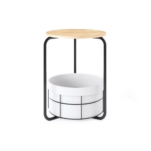 Eportatif Çantalı Orta Sehpa  Yan Zigon Sehpa Çam 1557 - 4