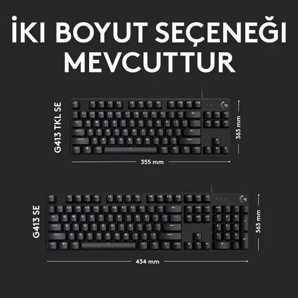 Logitech G413 SE 920-010556 Kablolu Mekanik Oyuncu Klavyesi - Resim 6