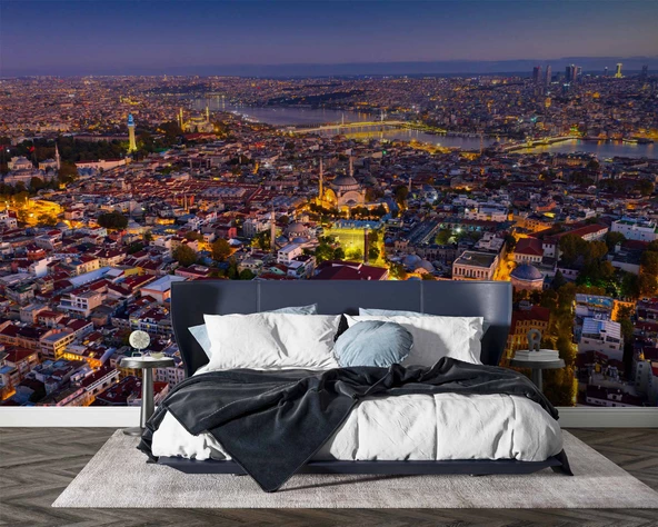 İstanbul Eminönü Kuş Bakışı Manzaralı Duvar Kağıdı - Resim 2