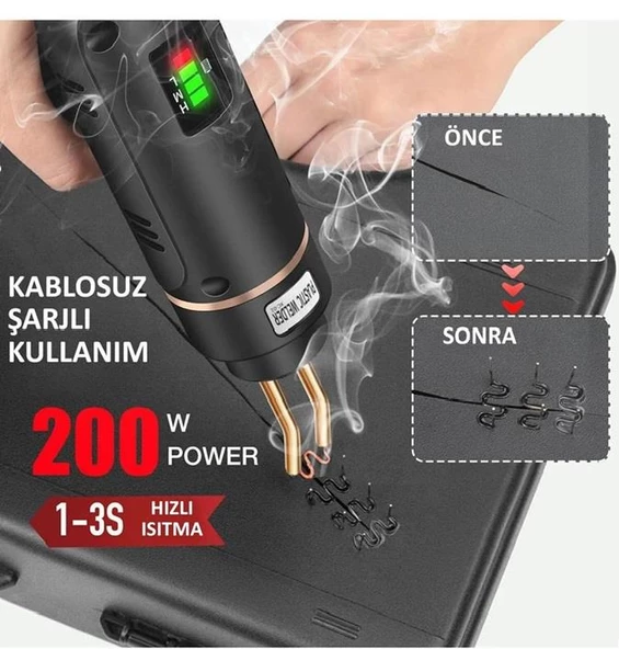 200 Watt 600 Adet Tel 5000 Mah Batarya Desteği Kablosuz Şarjlı Tampon Plastik Parça Tamir Kaynak Makinesi - 3